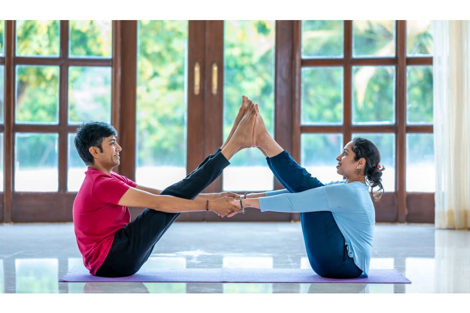 Partner Boat Pose (Navasana)